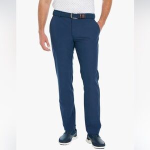 NWT Greg Norman Microfiber Yarn Stretch Fabric Midweight Chino Pant Blue